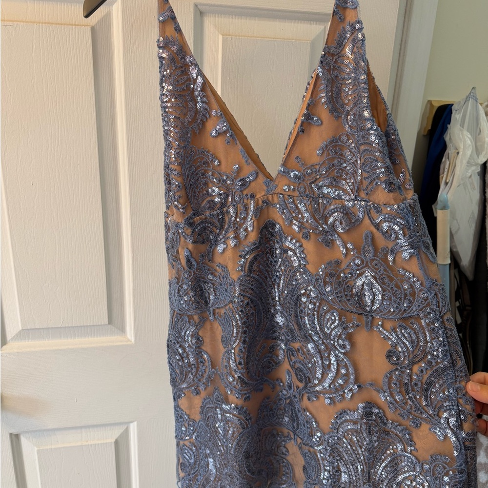 Free People Beige and Blue Fabric Detail